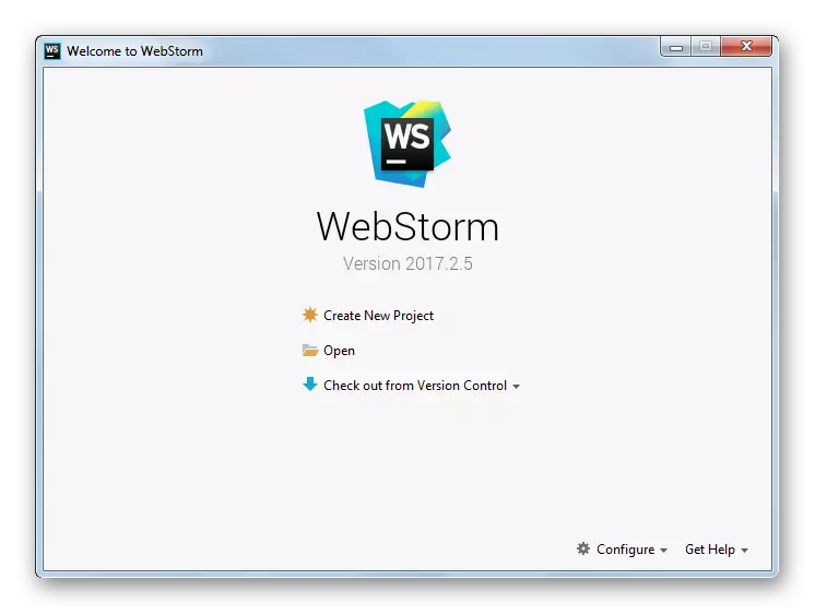 Webstorm program interface