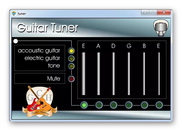 Erraza Guitar Tuner Gitarra Konfigurazio programa