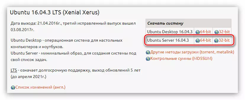 Ubuntu Server Muat turun halaman di komputer