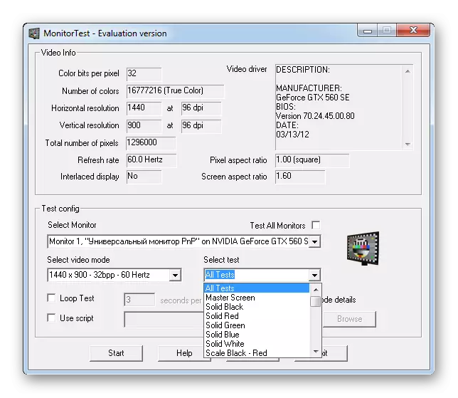 Program untuk Memeriksa Monitor Passmark Monitortest