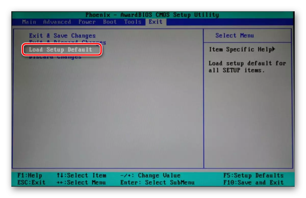 Standardní nastavení systému BIOS na Lenovo
