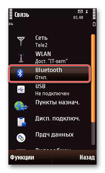 Siirry Bluetooth-välilehteen