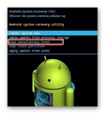 Přejít na obnovení nastavení v Android