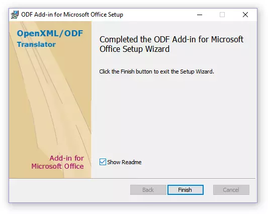 Zalisa ufakelo ODF Yongeza-in for Microsoft Office Setup