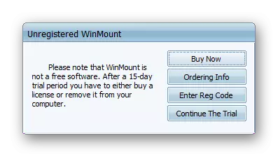 WinMount Trial Warning.