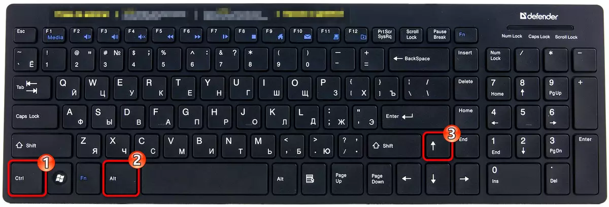 Tastaturtasten for å rotere skjermretningen opp i Windows 10
