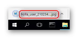 Na-download ng file ng browser sa isang computer mula sa HOLLA site