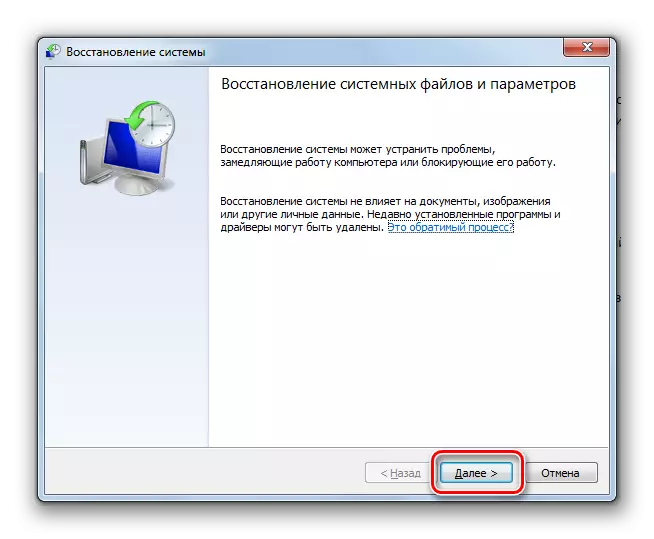 Windows 7'deki sistem dosyalarını ve parametrelerini geri yükleme