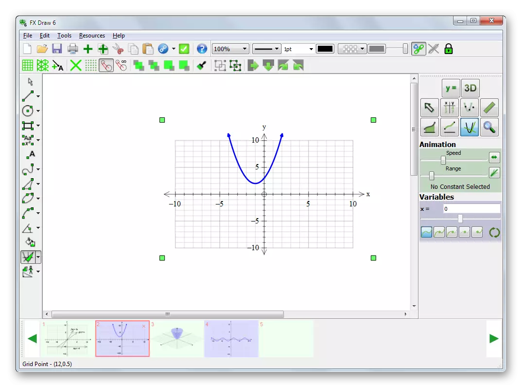Program pentru grafice de construcție de funcții EfoFex FX Draw