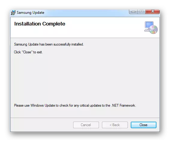 Samsung RC530_008 installasie Wizard sluiting