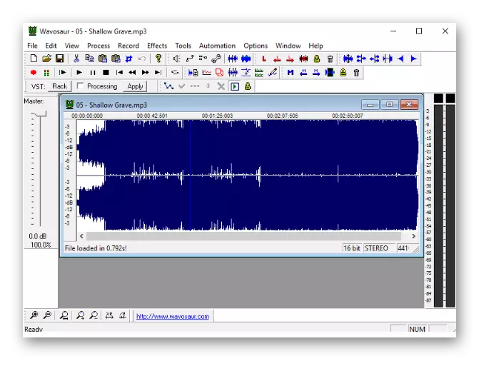Wavosaur хөтөлбөрт аудио боловсруулах
