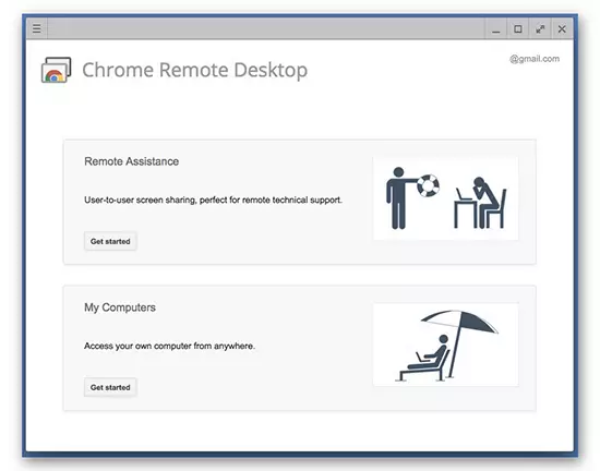 Chrome Remote Desktop.