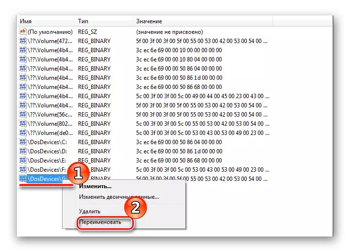 Omdøb drevbogstavet i registreringseditoren i Windows 7