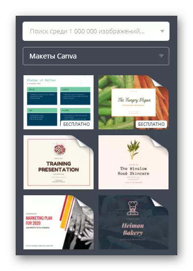 Modelli pronti per la creazione di una presentazione sul servizio online Canva