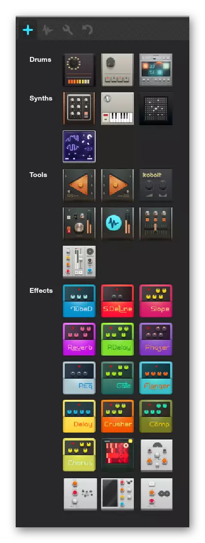 Tools အသစ်များ Audiotool ကိုထည့်ခြင်း