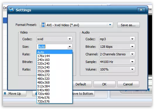 Kompressie Video in iWisoft Gratis Video Converter
