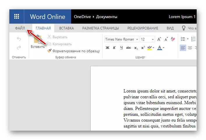 Buka Unduh file DOCX di Word Online Service