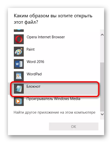 Ftuħ ta 'fajls tal-ospiti billi tuża notepad fil-Windows 10
