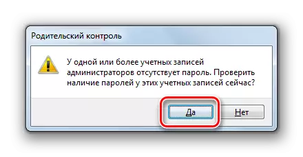 Shkoni në vendosjen e fjalëkalimit në llogarinë e administratorit përmes kutisë së dialogut të Windows 7