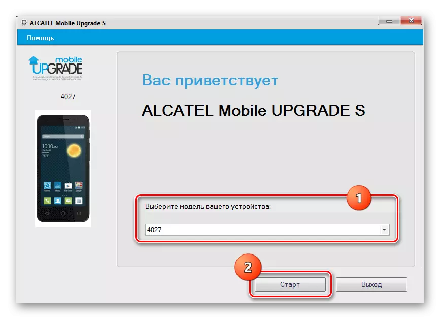 Alcatel One Touch Pixi 3 (4.5) 4027D Actualització de mòbils S Selecció de dispositiu model
