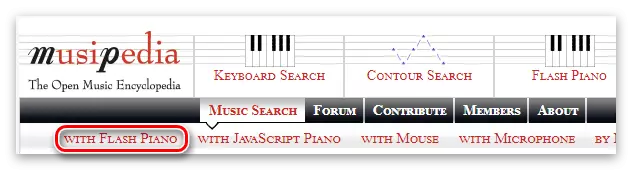 Me butonin Flash Piano në Muspedia Online