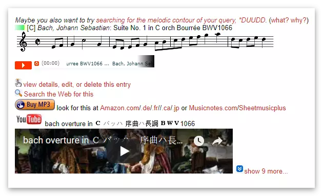 Quizais a composición atopada correcta segundo o piano flash no sitio web de Musipedia