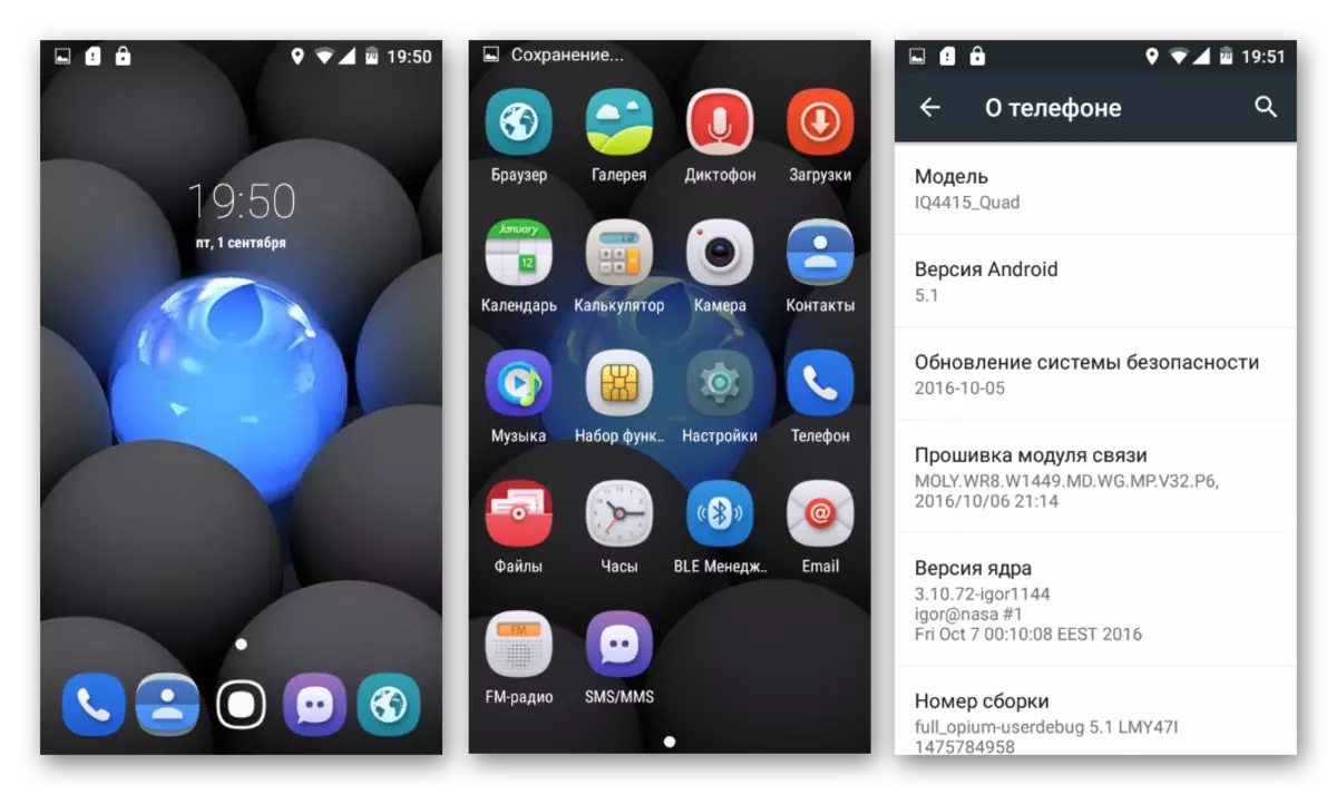 Fly IQ4415 ERA-stijl 3 Android 5.1-screenshots