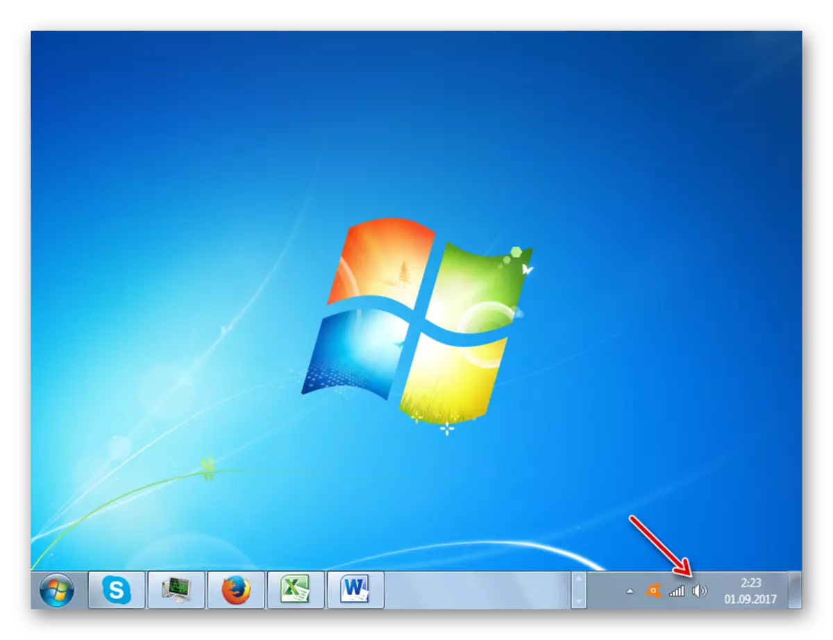 The cross on the sound icon in the tray is missing in Windows 7