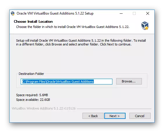 Windows ရှိ VirtualBox extension package ၏ installation pathing ကိုရွေးချယ်ခြင်း