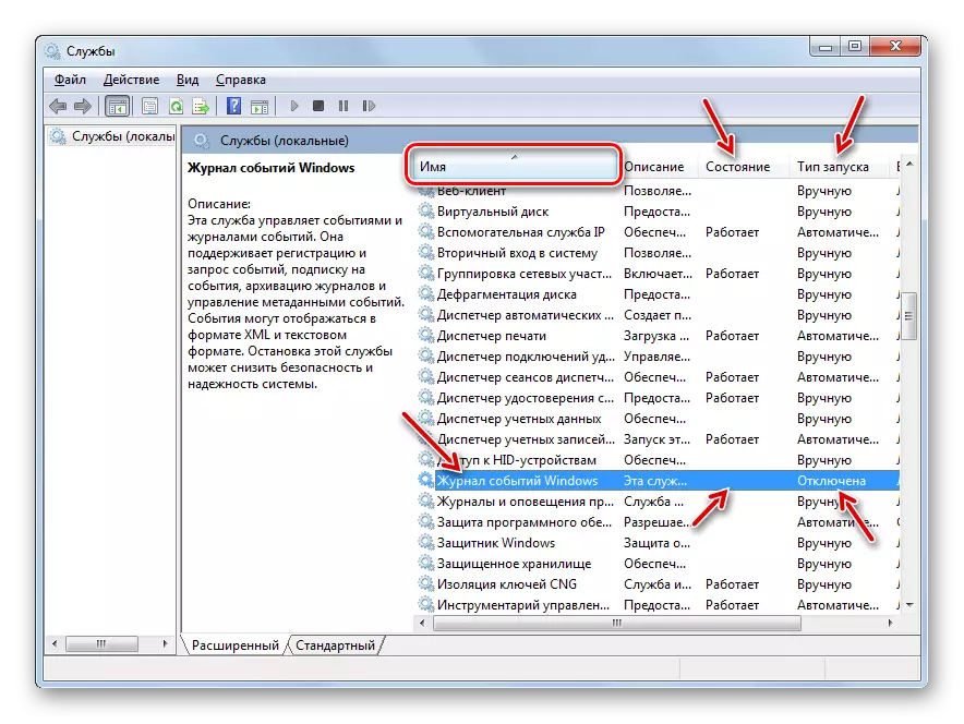 Serviciul de jurnal de evenimente Windows este dezactivat în Managerul Windows 7