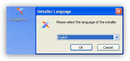 Select language when installing XP Codec Pack in Windows XP