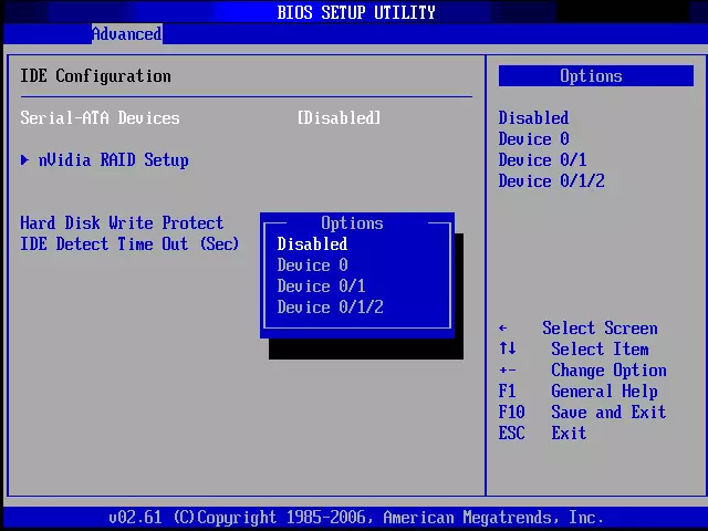 BIOS Choice tvrdi disk