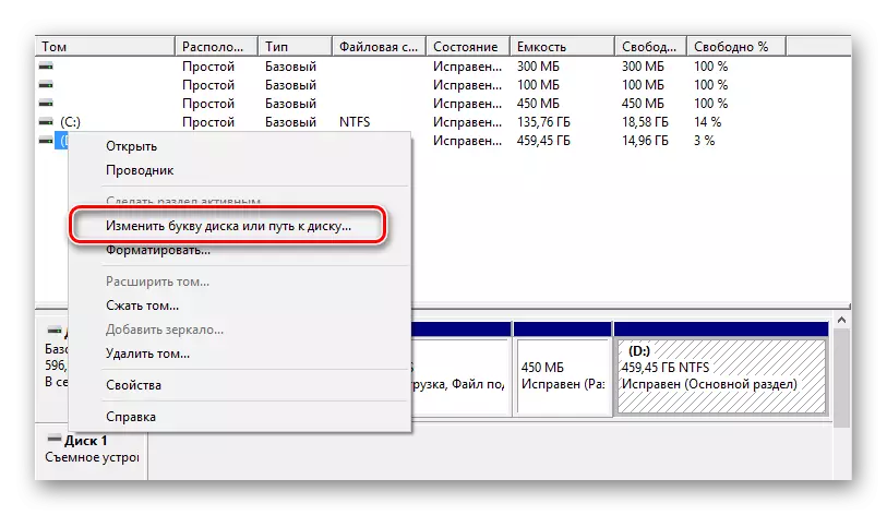 Процесот на менување на писмото за возење преку SNAP-во компјутерска контрола во Windows 10
