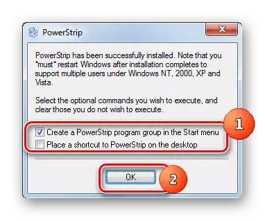 Nastavenie rozlíšenia ikon v aplikáciách v ponuke Štart a na pracovnej ploche v inštalačnom okne programu Powerstrip V systéme Windows 7