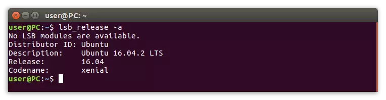 LSB_Release -A-kommando's Ubuntu