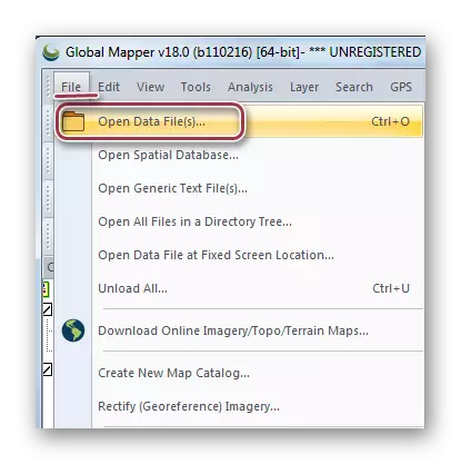 Fajl tal-menu fil-Mapper Globali