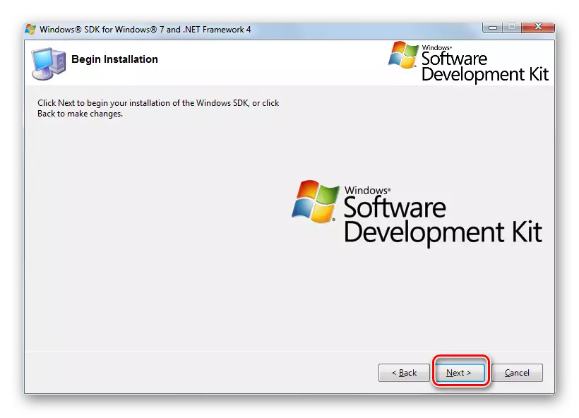 Buka Unduh Utilitas Toolkit Windows Kinerja dari situs web Microsoft di jendela Windows SDK Installer di Windows 7