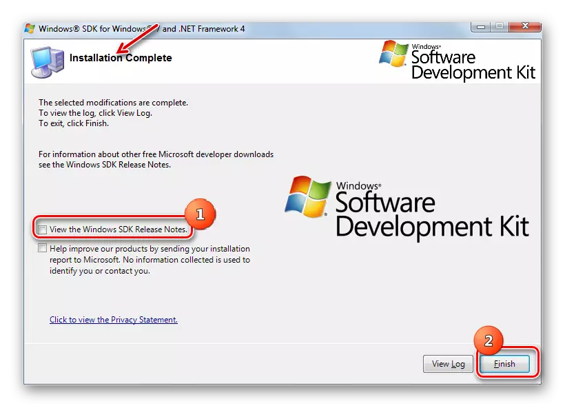 Memasang Utilitas Toolkit Performa Windows dari Microsoft Web Node berhasil diselesaikan di Windows 7