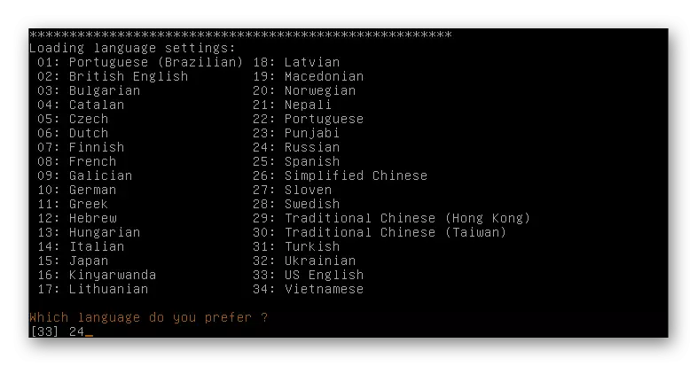 Virtualbox'ta GParted Live'da Dil Seç