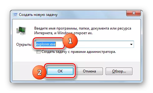Chạy Windows Explorer bằng cách nhập một lệnh để chạy trong Windows 7