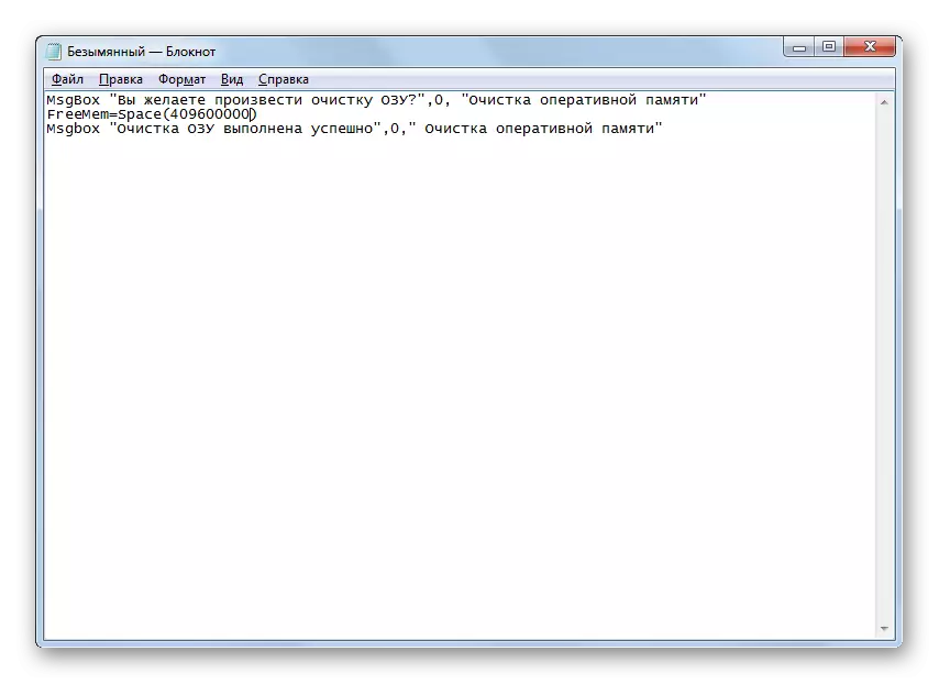 Vytvoření záznamu v programu Poznámkový blok v systému Windows 7