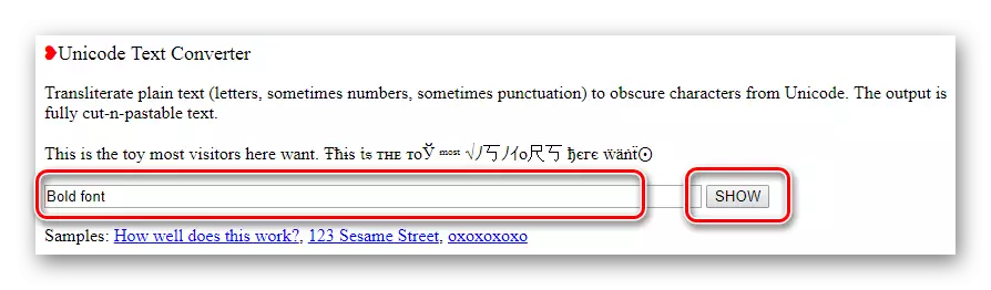 İnternet tarayıcısında Unicode dönüşüm hizmeti kullanarak metni dönüştürme işlemi