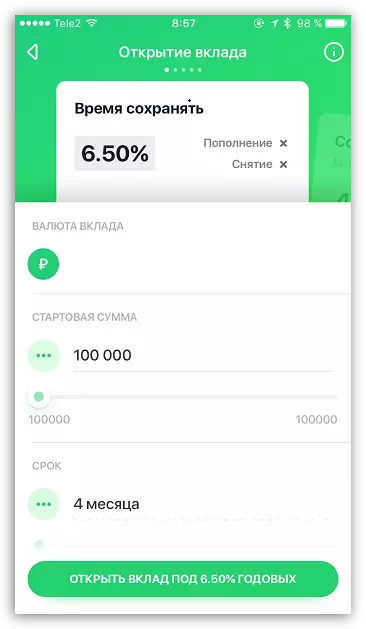 Odpiranje depozita v Sberbank na spletu