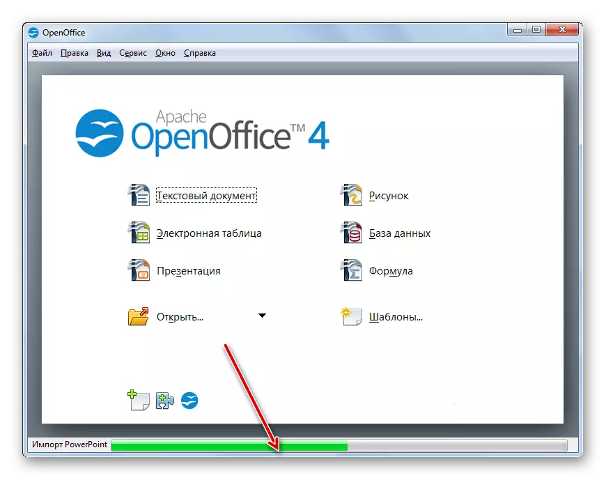 Importáljon PPT-előfeszítést az OpenOffice programban