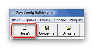 Vytvorenie súboru cez panel Easy Config Builder