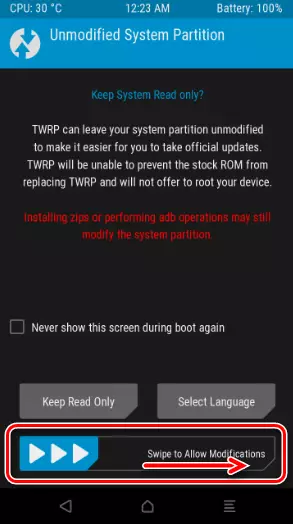 Xiaomi Redmi 3s TWRP o'zgaruvchanligini o'zgartirish tizimini o'zgartiradi