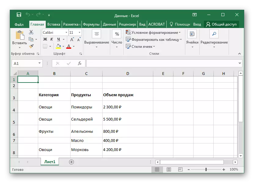 Hapni skedarin ODS në Excel
