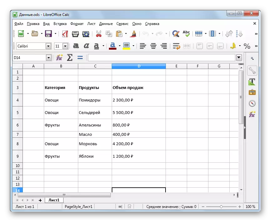 Otvoren ODS datoteku u LibreOffice