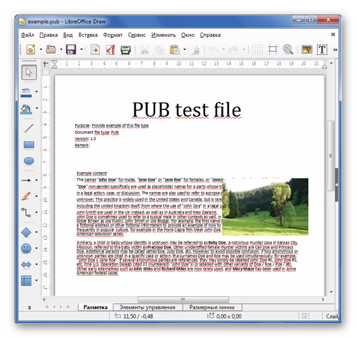 View Pub em LibreOffice