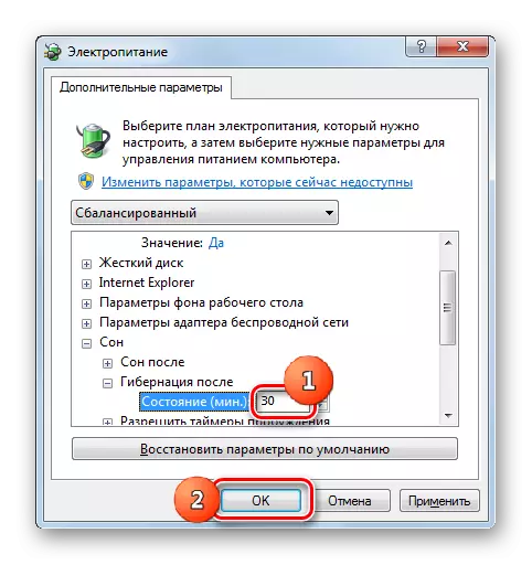 Mundësimi i tranzicionit automatik në statusin e letargjisë në rastin e kompjuterëve të papunë në Windows 7